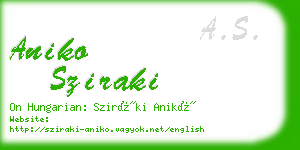 aniko sziraki business card